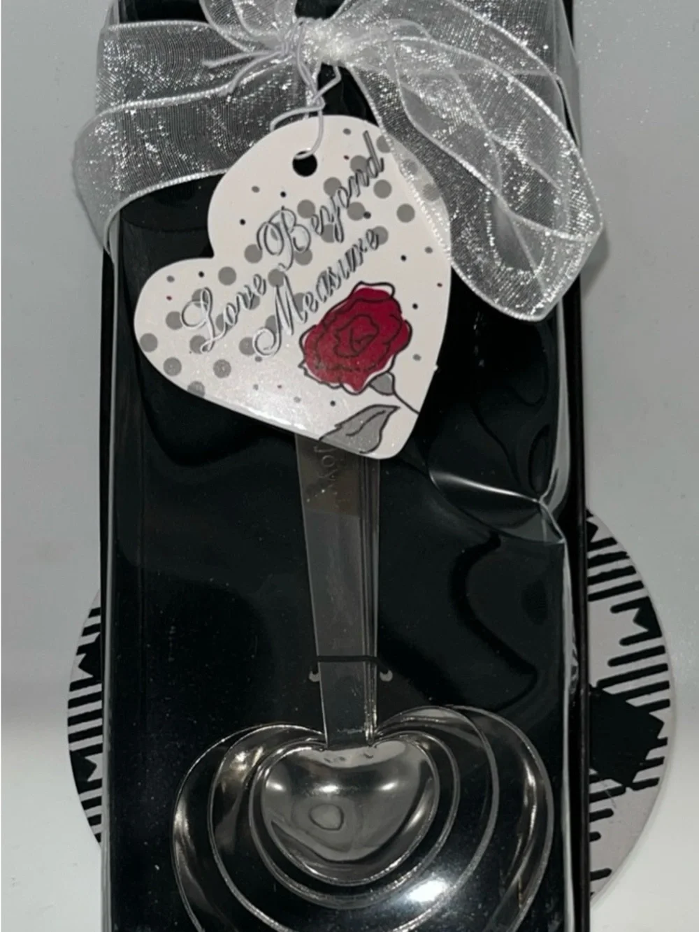 Kate Aspen Gift Set of Silver Heart Measuring Spoons